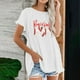 thumbnail image 2 of Camiseta informal para mujer, blusa estampada con cuello redondo y manga corta, Tops OAVQHLG3B Store  lin121212, 2 of 5