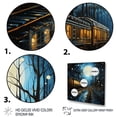 thumbnail image 3 of Designart "Train Luminous Trails painting" Transportation Floater Framed Canvas Print, 3 of 7
