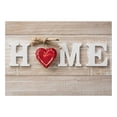 thumbnail image 2 of Tiptophomedecor Peel and Stick Wallpaper Wall Mural - Home Red Heart On Wood - Removable Wall Decals, 2 of 3