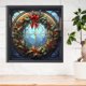thumbnail image 1 of Pintura de diamante 5D DIY Taladro redondo completo Guirnalda de Navidad Kit de vidrieras Decoración FLhrweasw  Nuevo, 1 of 9
