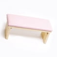 thumbnail image 2 of Reposabrazos para uñas de estilo japonés, suave piel sintética, doble capa de madera, para manicura, cojín de mesa, color rosa, 2 of 12