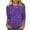 Purple tops for women, variant on Baikeli Summer Saving 2024 Fashion Women Printing Round Neck 3/4 Sleeve T-Shirt Pullover Round Neck Top Blouse Casual Shirts for Women Trendy