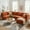Orange, variant on Advwin Oversized Loveseat Modular Sectional Sofa with Storage Under Each Seat, Extra Deep Chenille Comfy Couch for Living Room, Orange