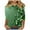 S5-Green, variant on successthop St Patricks Day Clothing Women Green Casual Oversized Crewneck Outfits 3/4 Sleeve Shirt Plus Size Blouse 3XL