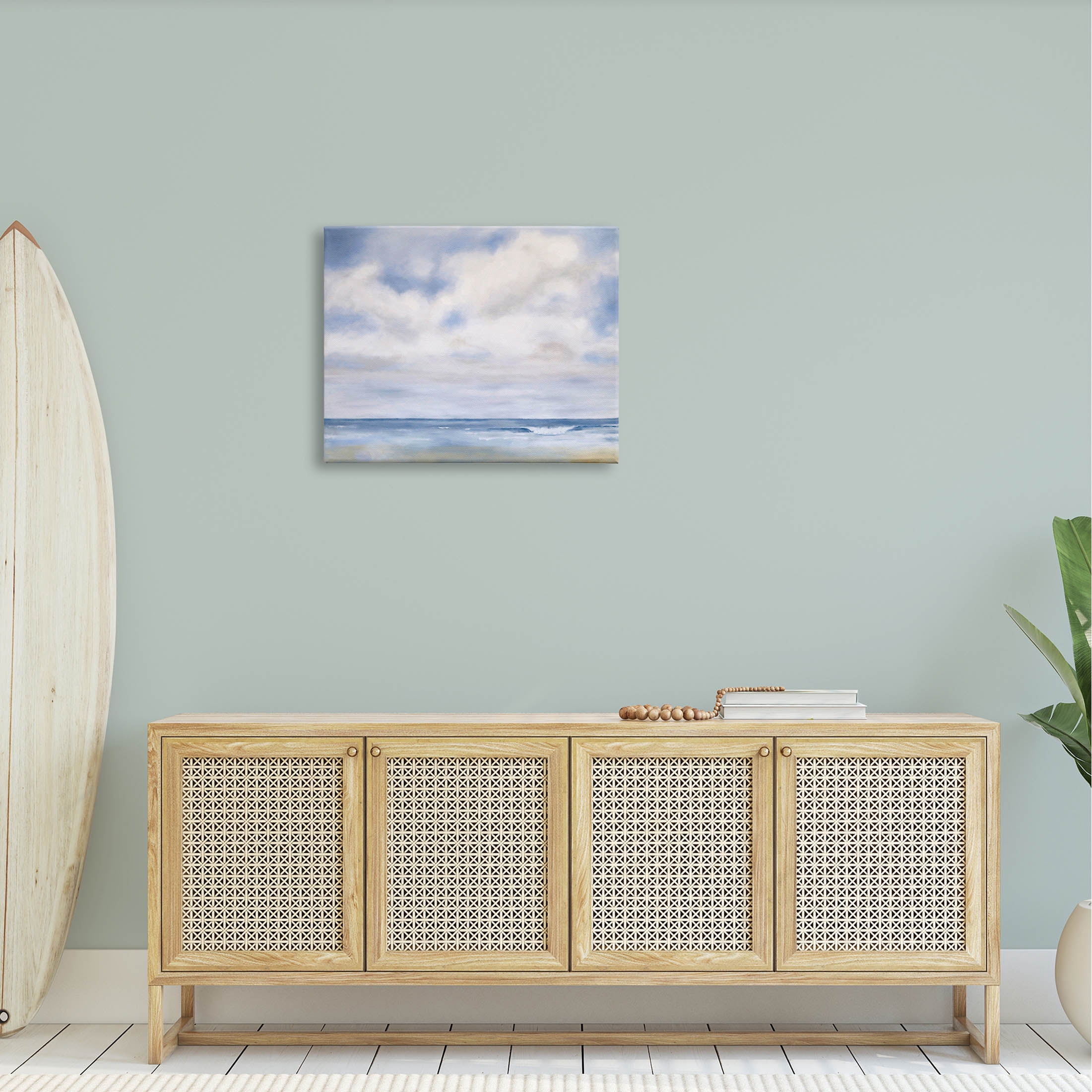 Stupell Industries Tranquil Beach Waves Ocean Scenery Painting Gallery Wrapped Canvas Print Wall Art, Design by Catherine Andersen