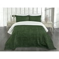 thumbnail image 3 of Ambesonne Forest Green Quilted Bedspread Set 3 Pcs, Spotty Futuristic, Queen Size, Green Black, 3 of 5