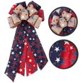 thumbnail image 2 of Nœuds Patriotiques Rouges et Bleus pour la Fête de l'Indépendance 2 Paquets 11x23 Pouces Étoiles du Drapeau Américain du 4 Juillet pour Couronnes Intérieures et Extérieures Décorations d'Arc (Noeuds Patriotiques-3), 2 of 6