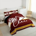 thumbnail image 3 of Homewish Cheer Team 2pcs Bedding Comforter Set For Teens Boys Girls,Girly Dreamy Dance Twin Comforter Sets,Geometric Stripes Breathable Bedding Set,Lightweight Room Decor,Reversible, 3 of 8
