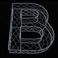 thumbnail image 4 of GROWTH TANK Romantic Iron Alphabet B Frame Wire Wreath Pot Wedding Decor B, 4 of 9