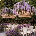 thumbnail image 4 of 36 Pack Wisteria Hanging Flowers 3.7 Feet Artificial Flowers Fake Wisteria Vine Hanging Garland Silk Flowers String for Wedding Party Home Greenery Wall Decor (White), 4 of 4