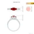 thumbnail image 5 of ANGARA Natural Aeon Square Ruby Three Stone Engagement Ring with Milgrain in 14K White Gold for Women (Size-4mm) | July Birthstone, Anniversary, Jewelry Gift for Women | Natural Ruby Ring, 5 of 10