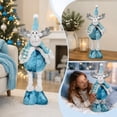 thumbnail image 6 of Blue elk Standing Figure, Telescoping Christmas Doll Decor, Vintage Plaid Fabric Stretchable Figures, for Xmas Tree Home Party Festive Decor Christmas New Year Gift, Holiday Display Collection, 6 of 7