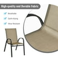 thumbnail image 3 of Gymax 4PCS Patio Dining Chair Outdoor Stackable Armchair w/ Breathable Fabric, 3 of 8