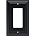 thumbnail image 2 of Brainerd 64216 Architectural Single Decorator Wall Plate - Flat Black - 1 Pack, 2 of 10