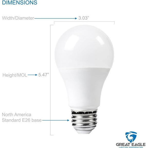 THESG-Super Bright 150W-200W LED Light Bulb 2600 Lumens, A21 Non-Dimmable 4000K Cool White, High Lumen, UL Listed (2-Pack)