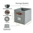 thumbnail image 3 of DECOMOMO Cube Storage Bins, Storage Cubes with Handles, Set of 6, Grey, 3 of 5