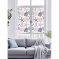 thumbnail image 4 of Non-Adhesive Static Cling Window Tint, Orange Grey Coastal Window Privacy Film Frosted, Summer Beach Coral Shell Ocean Insulated Windows Frosted Films for Living room, 35.4 x 78.7 Inches, 4 of 9