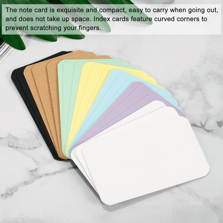Uxcell 3.5 x 2 Blank Paper Business Cards Small Index Flash Cards Message Note  Card, Assorted Colors 500 Pack 