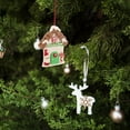 thumbnail image 5 of Gymnture Gingerbread House Christmas Ornament Christmas Tree Decorations Candy House Decorative Hanging Ornaments Xmas Holiday Supplies, 5 of 10