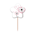 thumbnail image 1 of Amor plantas de flor diente de León Selección de pastelitos Star lable Flag en palillos de dientes, 1 of 3