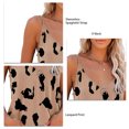 thumbnail image 5 of Top con tirantes finos para mujer, cuello en V, sin mangas, estampado de leopardo, Top informal de verano fresco a la moda, color caqui M, 5 of 5
