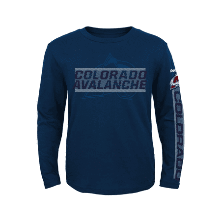 Reebok NHL Youth Colorado Avalanche Line Up Long Sleeve Tee, Navy