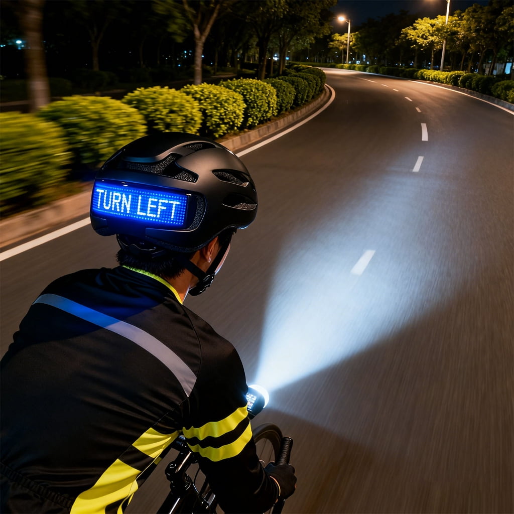 MOMOJIA High Visibilities Bike Helmet Offering 360 Degree Lighting Turn Signal Security