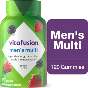 vitafusion Adult Gummy Vitamins for Men with 10% More Vitamins A, C, & E, 120 Count