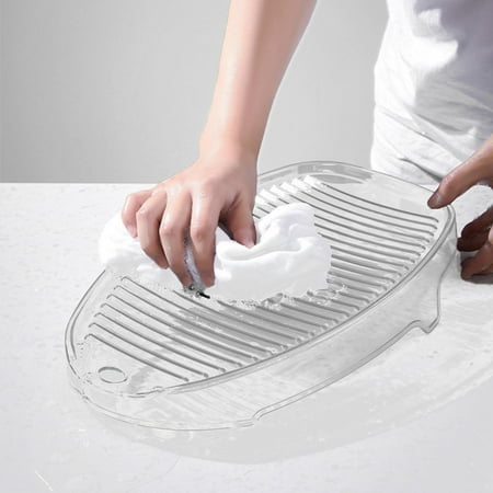 Hand Washing Board, with Hanging Hole Thicken Practical Bathroom Accessories Laundry Board for Household Laundry