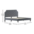 thumbnail image 4 of Flash Furniture Brighton King Size Tufted Upholstered Platform Bed in Light Gray Fabric, 4 of 10