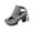 Gray, variant on Women's Toe Loop Heel Sandals Adjustable Buckle Platform Shoes PU Upper Plus Size Friendly for Women Street Casual Everyday Sandals