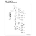 thumbnail image 3 of Kingston FB111NDL NuvoFusion Two-Handle 2-Hole 8" Centerset Kitchen Faucet in Polished Chrome, 3 of 4