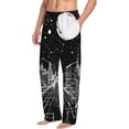 thumbnail image 6 of Wukai Futuristic Moonlit Cityscape Mens PJ Pajama Pants|Sleepwear Plaid PJs with Pockets|Men's Lightweight Open-Hem Lounge Pants-Medium, 6 of 6