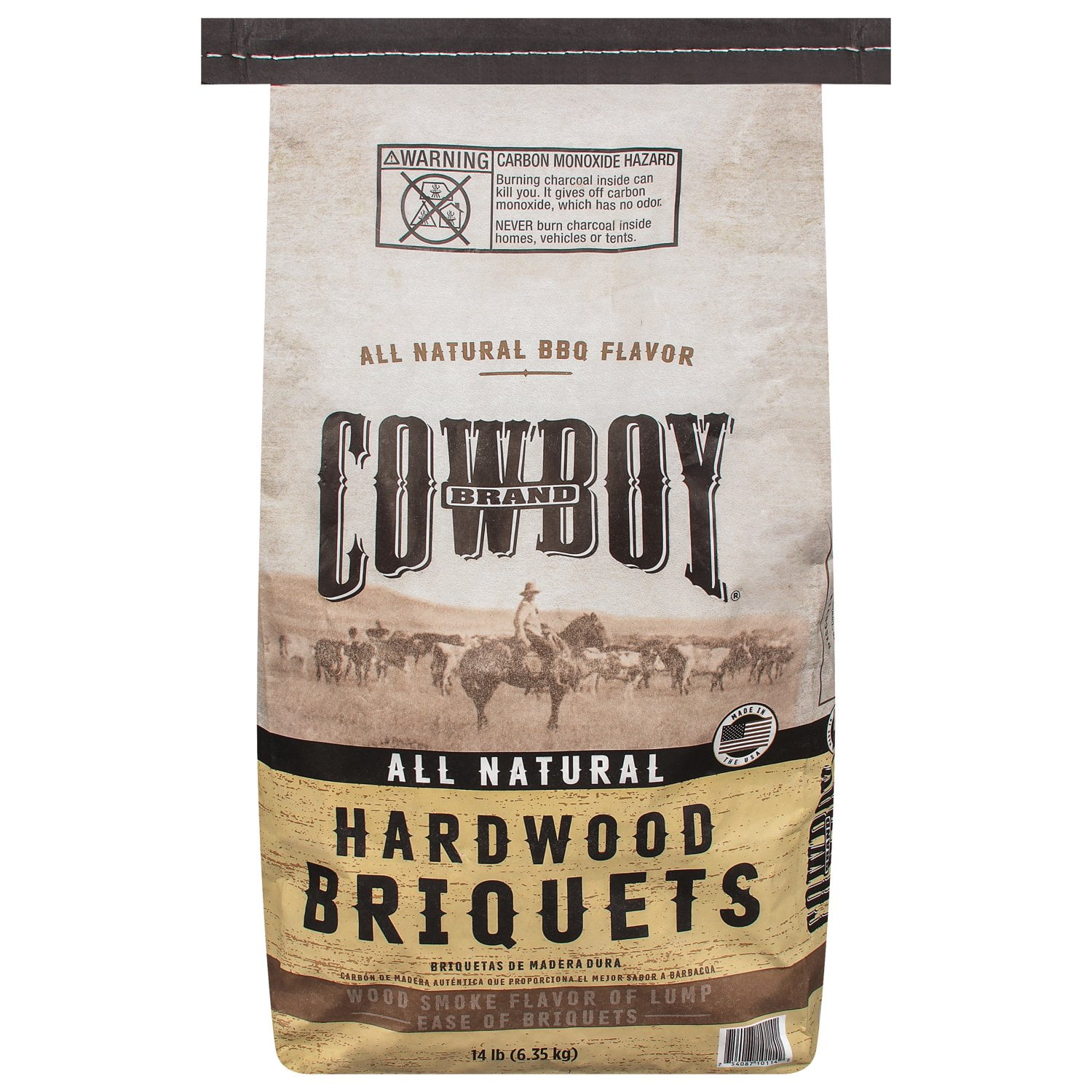 Cowboy Brand 14LB All Natural Long Lasting Hardwood Briquets