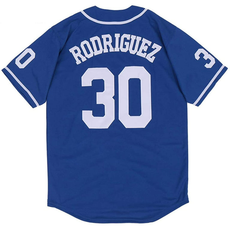 Your Team Kid's Movie Baseball Jersey The Sandlot #30 Rodriguez Stitched Blue Shirt L, Kids Unisex, Size: Large