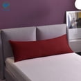 thumbnail image 2 of Deago Set of 2 Ultra Soft Long Pillow Cases Body Pillowcases Cover Envelope Closure For Adults Pregnant Women 20" x 55" (Red), 2 of 8