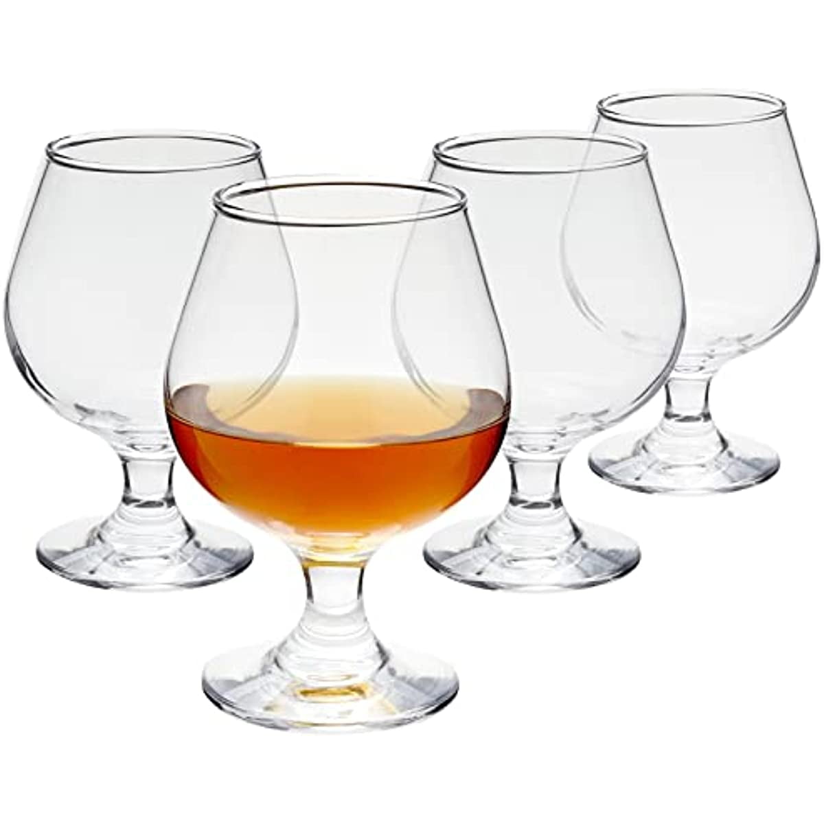 Ninesung Set of 4 Whiskey Glasses for Spirits, Short Stem Wine Glass