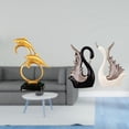 thumbnail image 2 of Figuras Realistas De Delfines Y Cisnes, Esculturas De Cerámica Modernas, Adornos Coleccionables De Escritorio Para El Hogar, La Oficina, Estantes, Chimeneas, Decoración De Mesa, Aniversario., 2 of 8