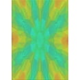 thumbnail image 1 of Ahgly Company Machine Washable Indoor Rectangle Transitional Green Area Rugs, 6' x 9', 1 of 7