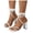 White, variant on Women's Strappy High Heels Sandals for Ladies 2025 Summer Sexy Square Toe Block Heeled Dressy Pumps Shoes