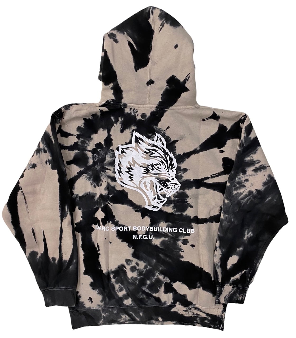 Darc Sport Men's Wolves Forever Bodybuilding Club Tie Dye Hoodie