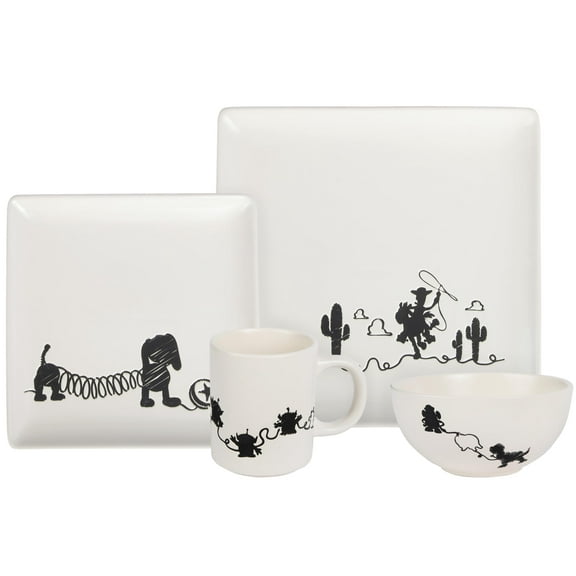 Toy Story 4-Piece Ceramic Dinnerware Set With Scribble Characters
