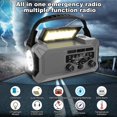 thumbnail image 3 of KOGYAS Weather Radio,10000mAh Solar Hand Crank Emergency Portable Radio,Battery Powered AM/FM/NOAA Weather Alert with Flashlight,Cell Phone Charger and SOS Siren for Power Outages, 3 of 9