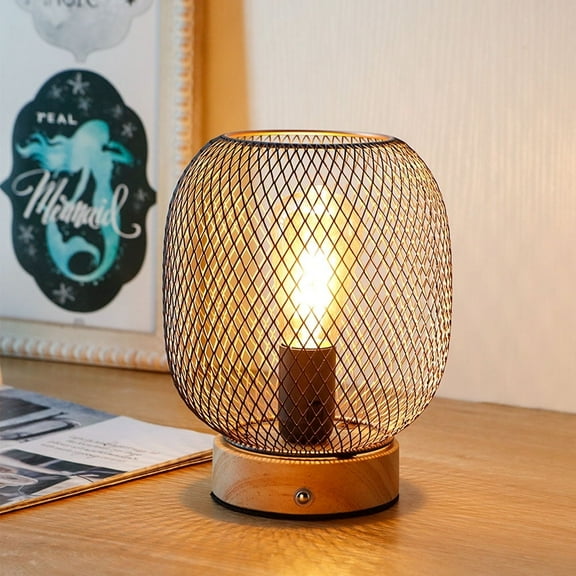 Metal Rechargeable Cordless Accent Table Lamp 6-Inch