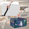 thumbnail image 6 of ZIATUBLES White Cat Print Toaster Oven Cover Dustproof Kitchen Small Appliance Cover with Top Handle and Side Pocket, Machine Washable, 18.5" x 14.5" x 9", 6 of 8