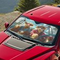 thumbnail image 4 of Binienty Highland Cow Car Windshield Sunshade Funny Auto Sun Visor Blockers UV Rays Reflective Heat Automotive Interior Sun Protection Accessories, 4 of 8