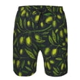 thumbnail image 4 of Disketp Men'S Swim Trunks Hawaiian Breathable Surf Beach Swimsuits Mesh Lining Beach Shorts With Pockets-Green Branch Olive, 4 of 9