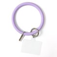 thumbnail image 1 of Key Ring Flexible Soft Silicone Round Wristbands Key Chain for Men Women, 1 of 7