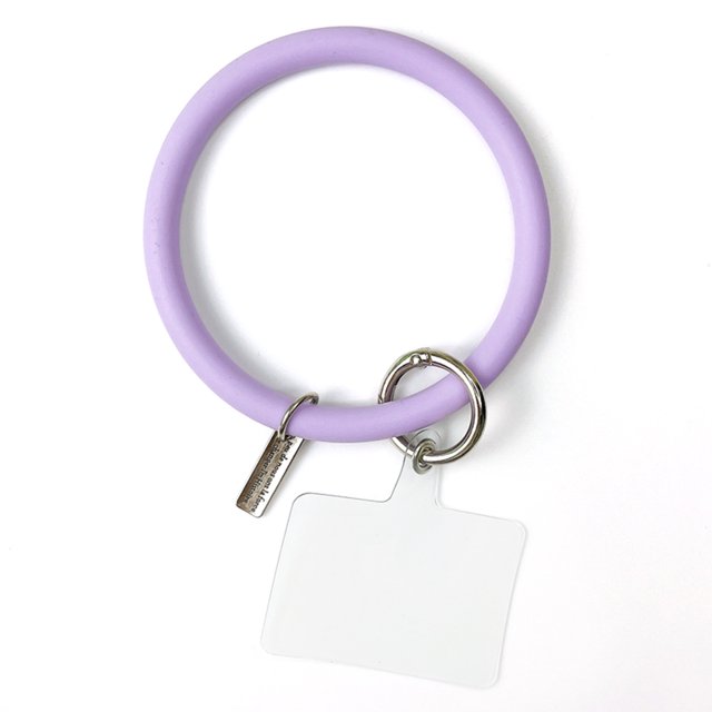 Key Ring Flexible Soft Silicone Round Wristbands Key Chain for Men Women