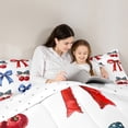 thumbnail image 6 of Feelyou Dreamy Ribbon Cherry Queen Comforter Set for Kids, American Flag Bowknot Bedding Sets, Fairy Tale Style Reversible Bedding Comforter Set, Breathable Home Decor, 3-Piece, 6 of 9